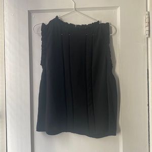 Black sheer blouse; size M